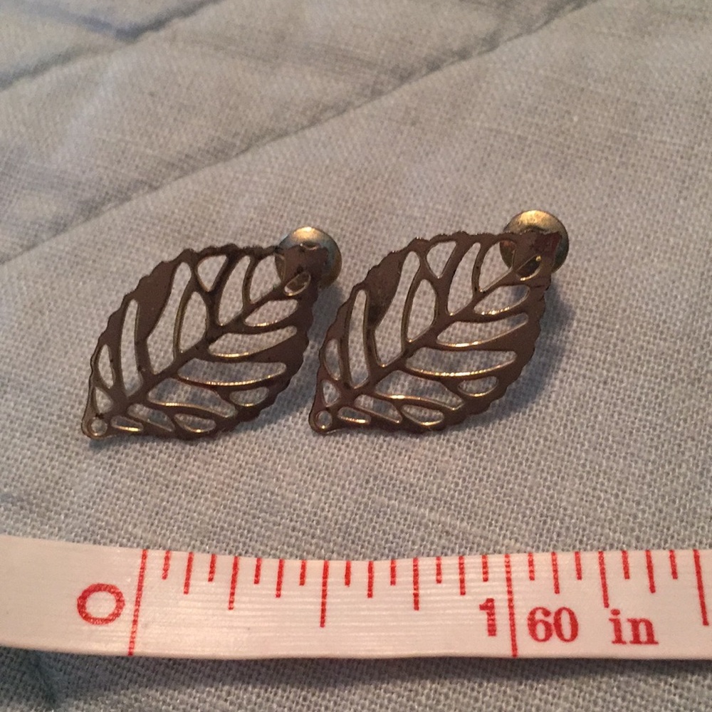 Beautiful boho gold leaf earrings